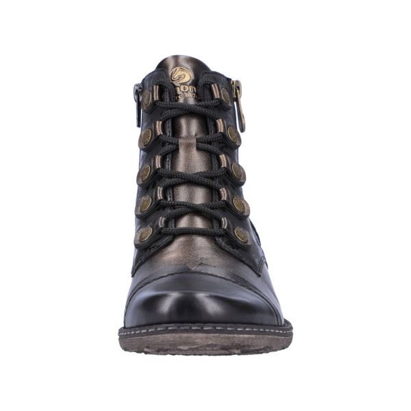 Remonte Synthetic Material Women's mid height boots| D4391 Mid-height Boots - Black Combination | Free Delivery