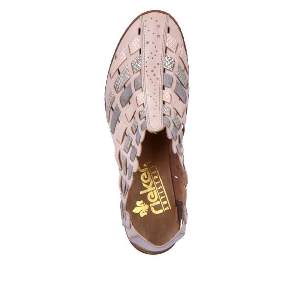 Rieker Women's shoes | Style 46778 Dress Sling-back - Beige Combination | Free Delivery