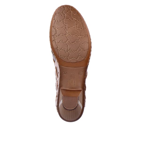 Rieker Women's shoes | Style 46778 Dress Sling-back - Beige Combination | Free Delivery