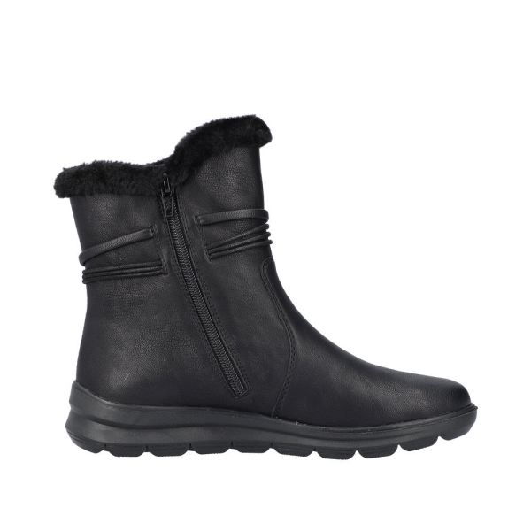 Rieker Synthetic Material Women's short boots| Z0070 Ankle Boots - Black | Free Delivery