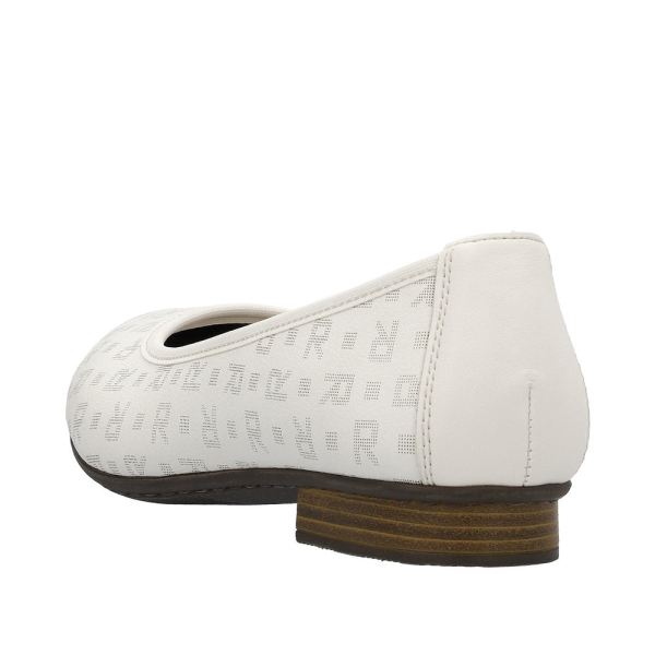 Rieker Women's shoes | Style 51994 Dress Ballerina - White | Free Delivery