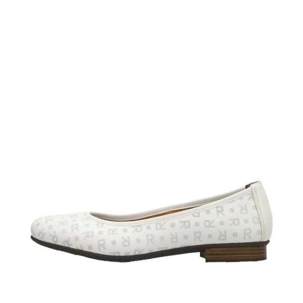 Rieker Women's shoes | Style 51994 Dress Ballerina - White | Free Delivery