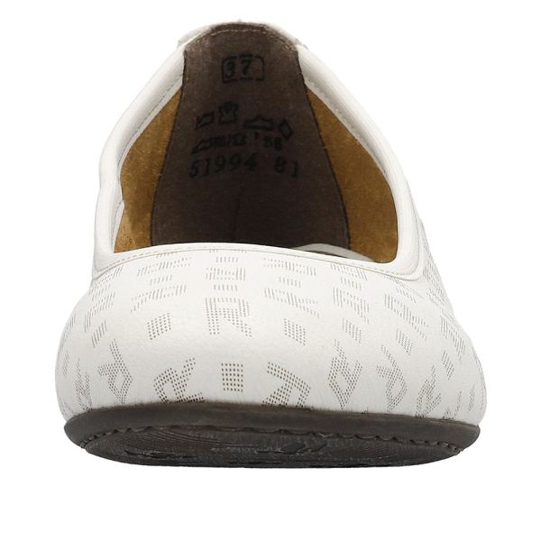 Rieker Women's shoes | Style 51994 Dress Ballerina - White | Free Delivery