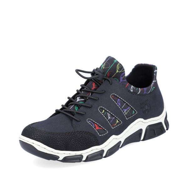 Rieker Synthetic leather Women's shoes| L0636 - Blue Combination | Free Delivery