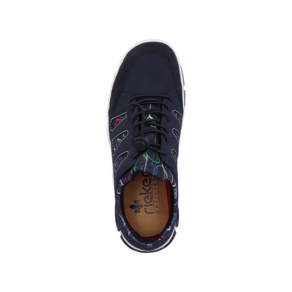 Rieker Synthetic leather Women's shoes| L0636 - Blue Combination | Free Delivery