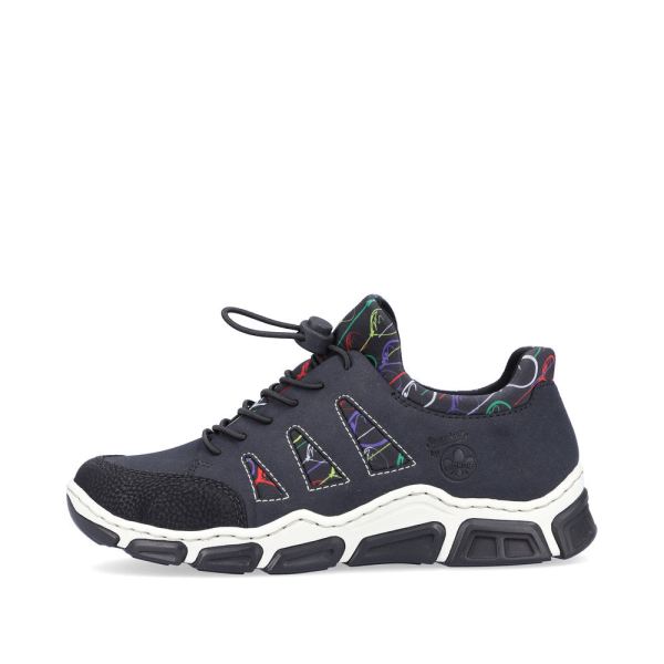 Rieker Synthetic leather Women's shoes| L0636 - Blue Combination | Free Delivery