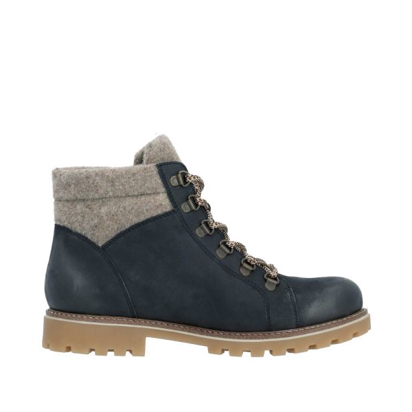 Remonte Suede Leather Women's Mid Height Boots| D7478 Mid-height Boots - Blue Combination | Free Delivery
