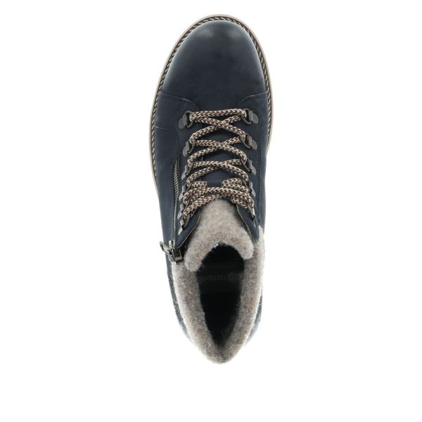 Remonte Suede Leather Women's Mid Height Boots| D7478 Mid-height Boots - Blue Combination | Free Delivery