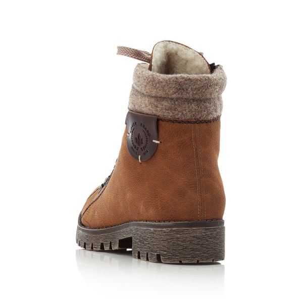 Rieker Synthetic leather Women's Short Boots| 785F8 Ankle Boots - Brown | Free Delivery