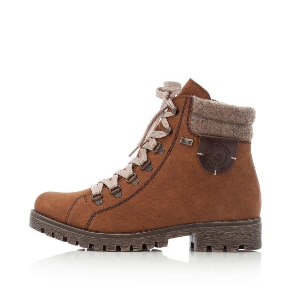 Rieker Synthetic leather Women's Short Boots| 785F8 Ankle Boots - Brown | Free Delivery
