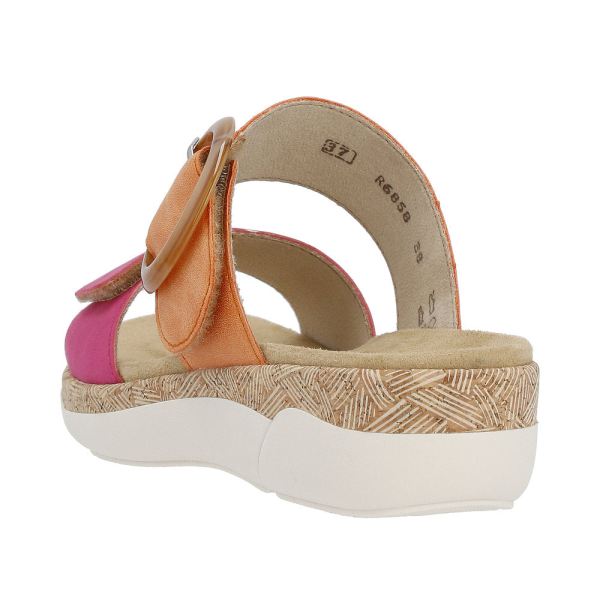 Remonte Women's sandals | Style R6858 Casual Mule - Orange | Free Delivery