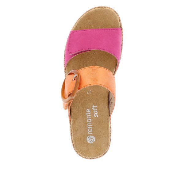 Remonte Women's sandals | Style R6858 Casual Mule - Orange | Free Delivery