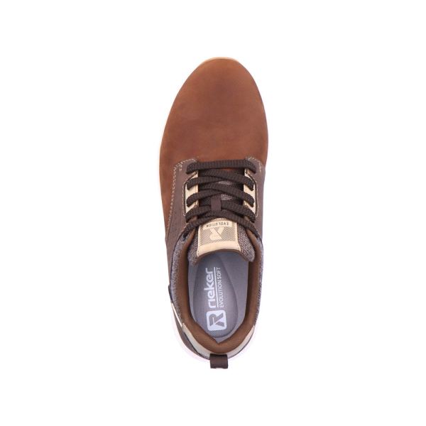 Rieker EVOLUTION Synthetic leather Men's shoes| 07005 - Brown | Free Delivery