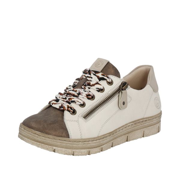 Remonte Leather Women's shoes| D5825 - Beige Combination | Free Delivery