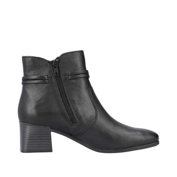 Rieker Leather Women's short boots| 70973 Ankle Boots - Black | Free Delivery