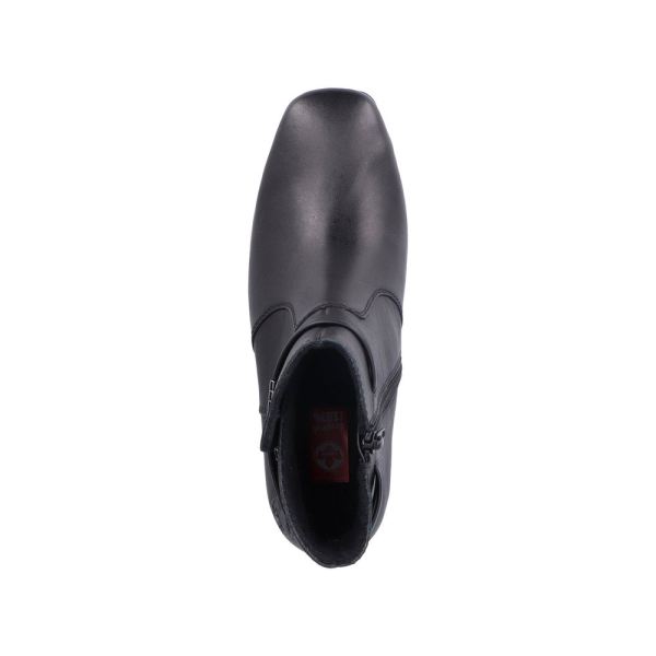 Rieker Leather Women's short boots| 70973 Ankle Boots - Black | Free Delivery