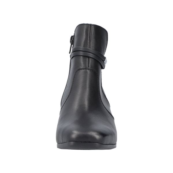 Rieker Leather Women's short boots| 70973 Ankle Boots - Black | Free Delivery