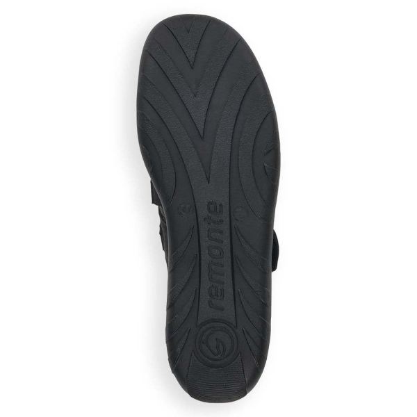 Remonte Women's shoes | Style R3510 Casual Ballerina with Strap - Black | Free Delivery
