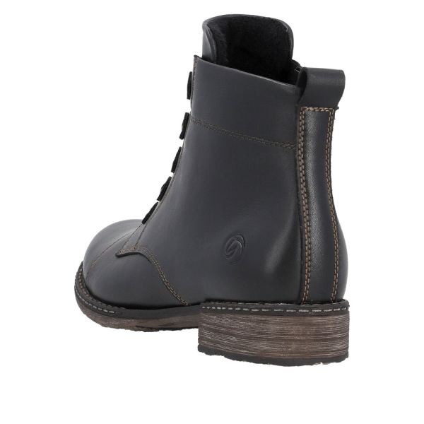 Remonte Leather Women's mid height boots| D4392 Mid-height Boots - Black | Free Delivery
