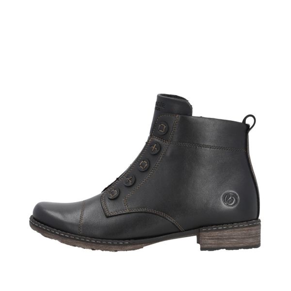 Remonte Leather Women's mid height boots| D4392 Mid-height Boots - Black | Free Delivery