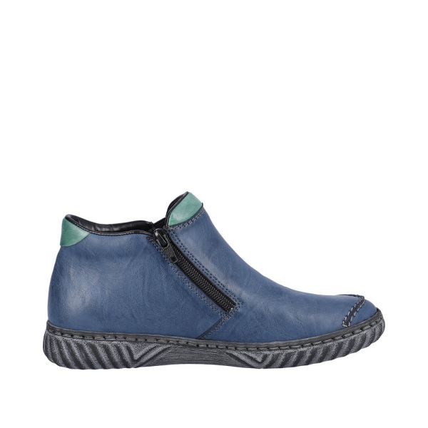 Rieker Synthetic Material Women's short boots| N0959 Ankle Boots - Blue | Free Delivery