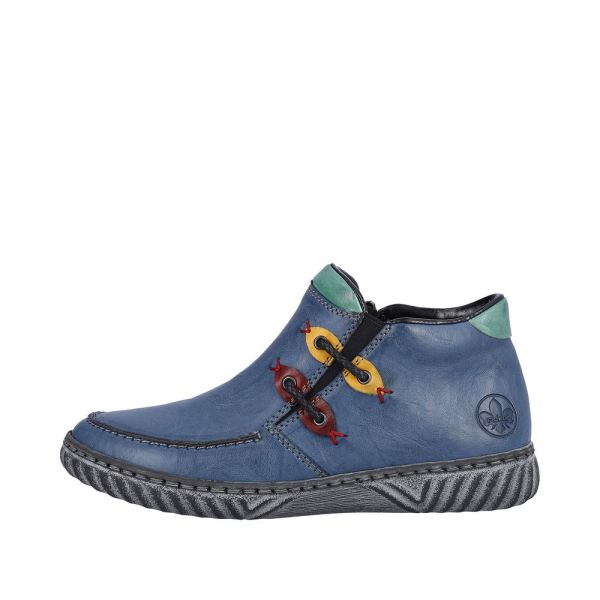 Rieker Synthetic Material Women's short boots| N0959 Ankle Boots - Blue | Free Delivery