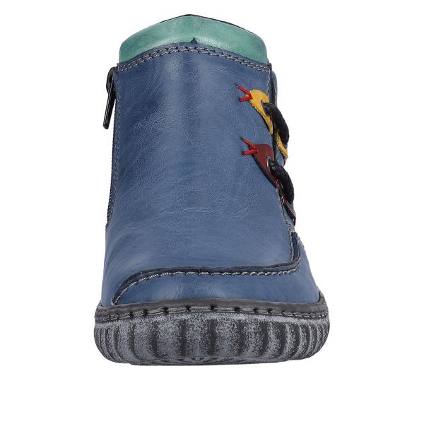 Rieker Synthetic Material Women's short boots| N0959 Ankle Boots - Blue | Free Delivery