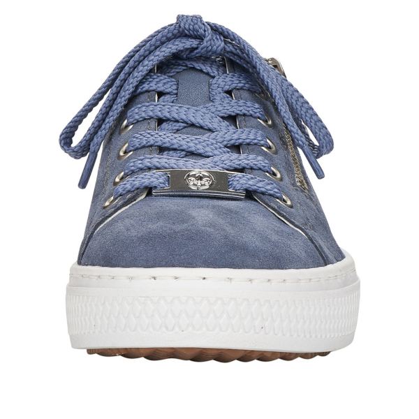 Rieker Women's shoes | Style L59L1 Athletic Lace-up with zip - Blue | Free Delivery