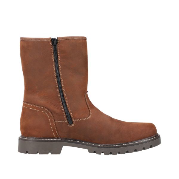 Rieker Leather Men's Boots | 39870-00 Ankle Boots Fiber Grip - Brown | Free Delivery