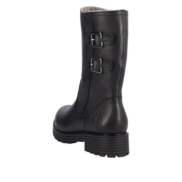 Remonte Leather Women's Mid Height Boots| D0W76 Mid-height Boots - Black | Free Delivery