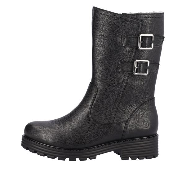 Remonte Leather Women's Mid Height Boots| D0W76 Mid-height Boots - Black | Free Delivery