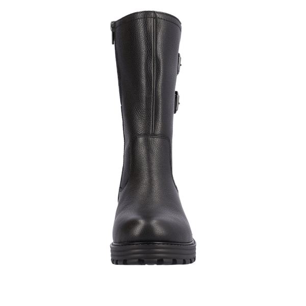 Remonte Leather Women's Mid Height Boots| D0W76 Mid-height Boots - Black | Free Delivery