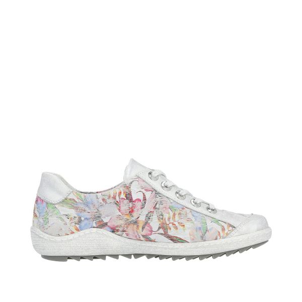 Remonte Women's shoes | Style R1402 Casual Lace-up with zip - White Combination | Free Delivery