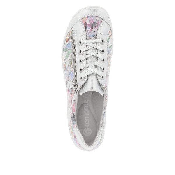 Remonte Women's shoes | Style R1402 Casual Lace-up with zip - White Combination | Free Delivery