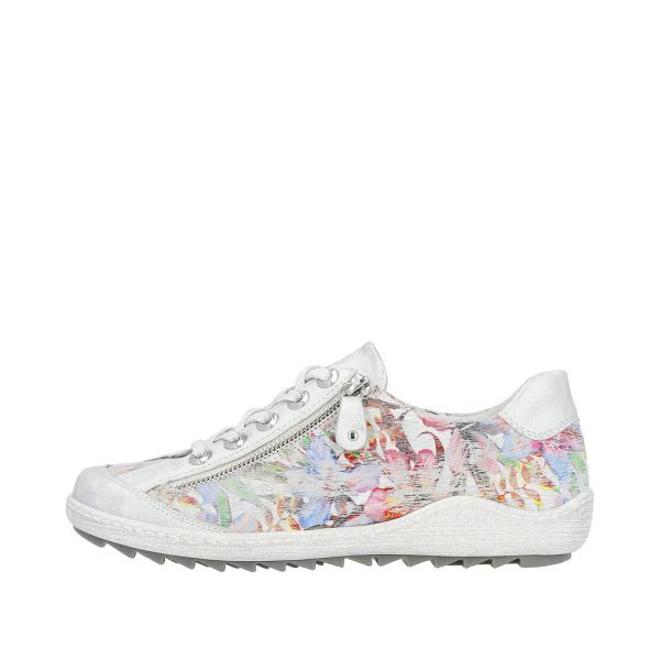 Remonte Women's shoes | Style R1402 Casual Lace-up with zip - White Combination | Free Delivery