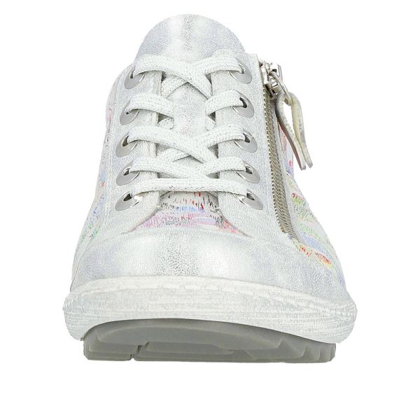 Remonte Women's shoes | Style R1402 Casual Lace-up with zip - White Combination | Free Delivery