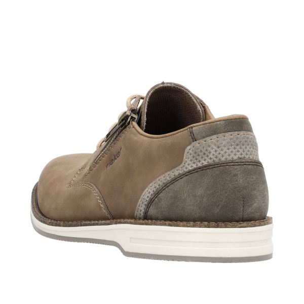 Rieker Men's shoes | Style 12505 Dress Lace-up with zip - Brown | Free Delivery