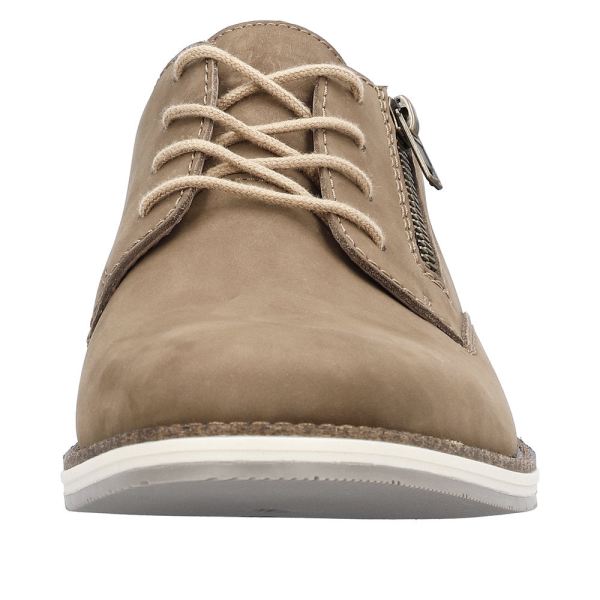 Rieker Men's shoes | Style 12505 Dress Lace-up with zip - Brown | Free Delivery