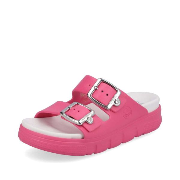 Rieker Women's sandals | Style P2180 Casual Mule - Pink | Free Delivery