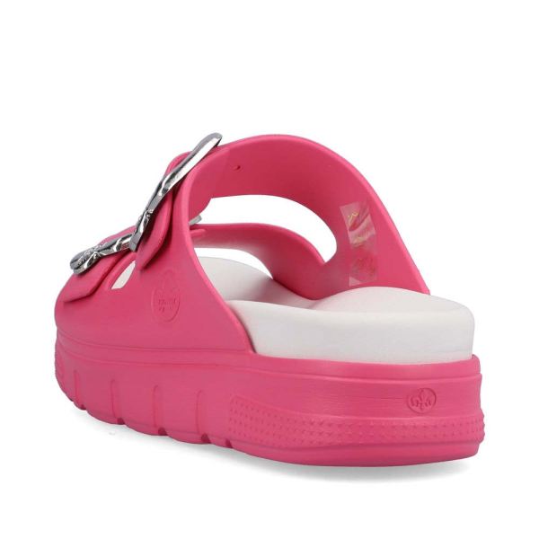 Rieker Women's sandals | Style P2180 Casual Mule - Pink | Free Delivery