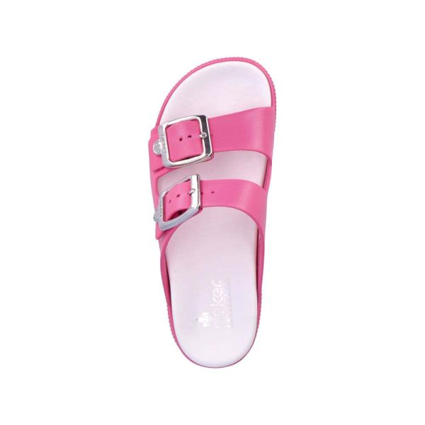 Rieker Women's sandals | Style P2180 Casual Mule - Pink | Free Delivery