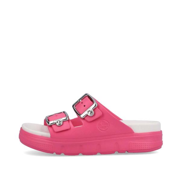 Rieker Women's sandals | Style P2180 Casual Mule - Pink | Free Delivery