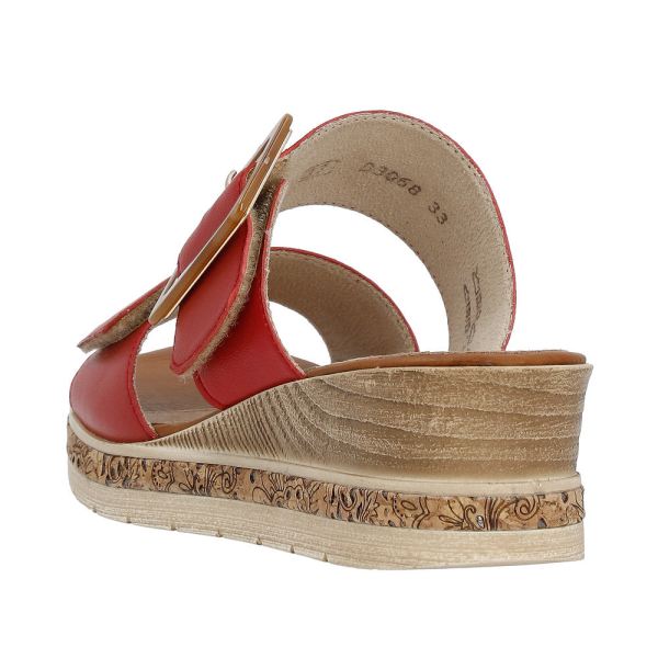 Remonte Women's sandals | Style D3068 Dress Mule - Red | Free Delivery