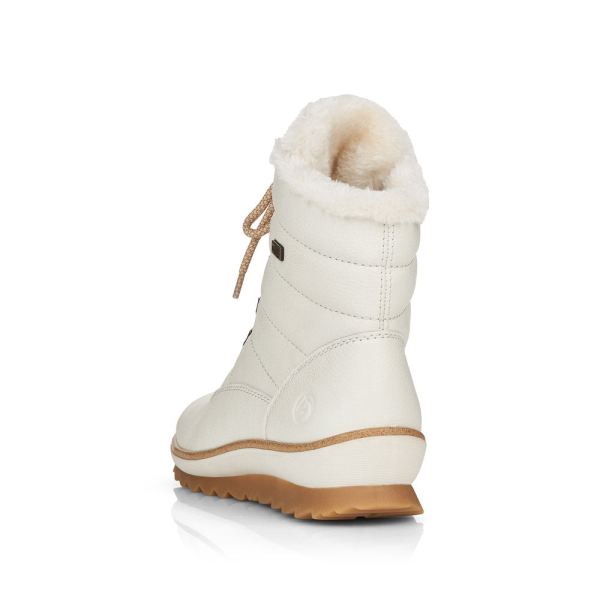 Remonte Leather Women's Mid Height Boots| R8480-01 Mid-height Boots - White | Free Delivery