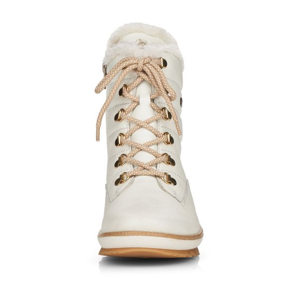 Remonte Leather Women's Mid Height Boots| R8480-01 Mid-height Boots - White | Free Delivery