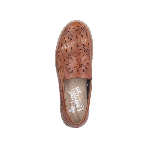 Rieker Women's shoes | Style N0967 Casual Slip-on - Brown | Free Delivery