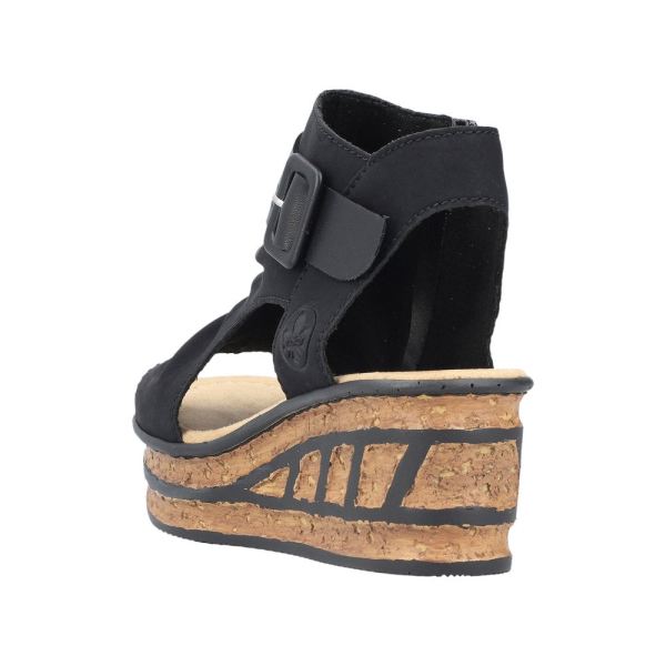 Rieker Women's sandals | Style 68191 Dress Sandal boot - Black | Free Delivery