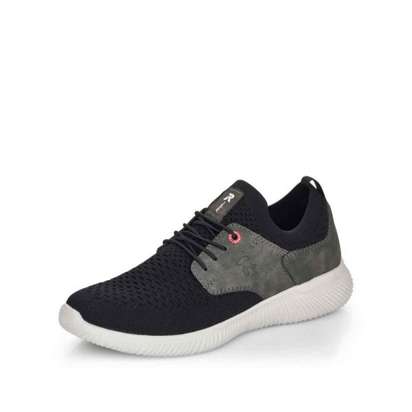 Rieker EVOLUTION Men's shoes | Style 07401 Athletic Slip-on - Black Combination | Free Delivery