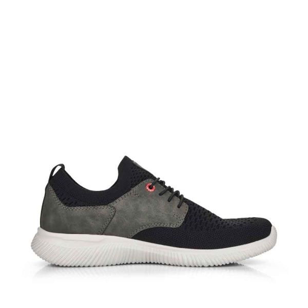 Rieker EVOLUTION Men's shoes | Style 07401 Athletic Slip-on - Black Combination | Free Delivery
