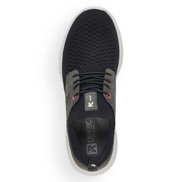 Rieker EVOLUTION Men's shoes | Style 07401 Athletic Slip-on - Black Combination | Free Delivery